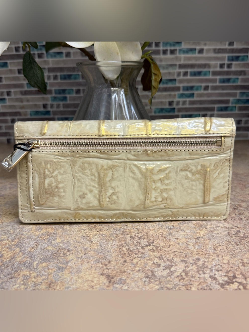 NWT Brahmin Champagne Orinoco purse and wallet set - Picture 9 of 10